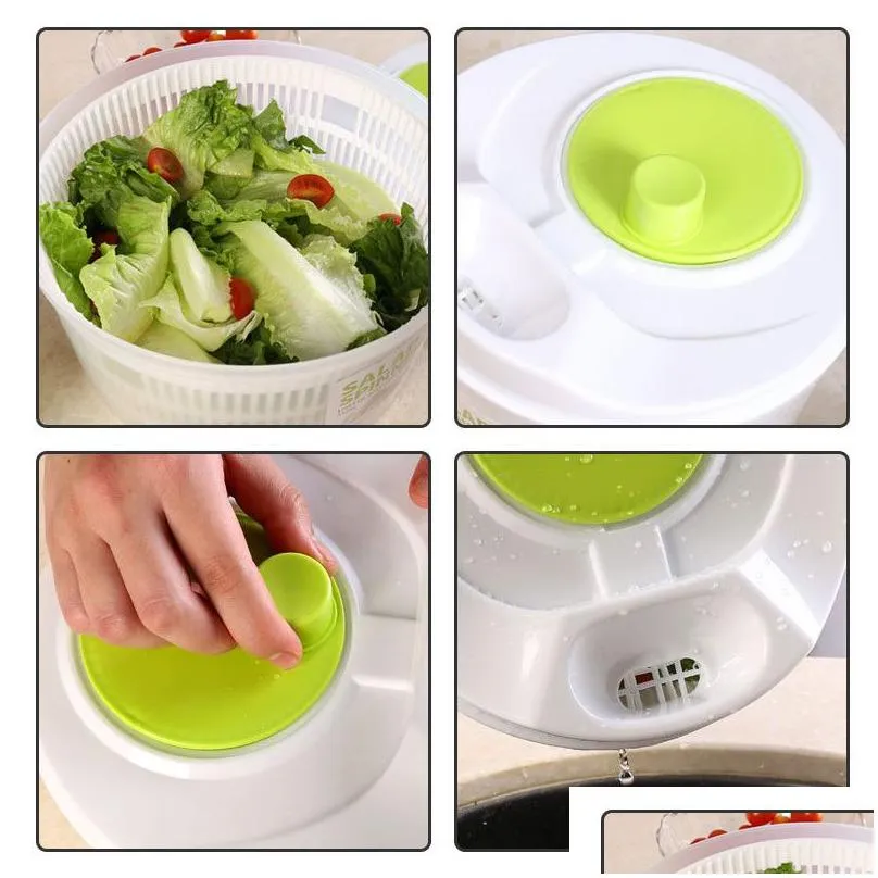 salad spinner lettuce greens washer dryer drainer crisper strainer for washing drying leafy vegetables kitchen tools