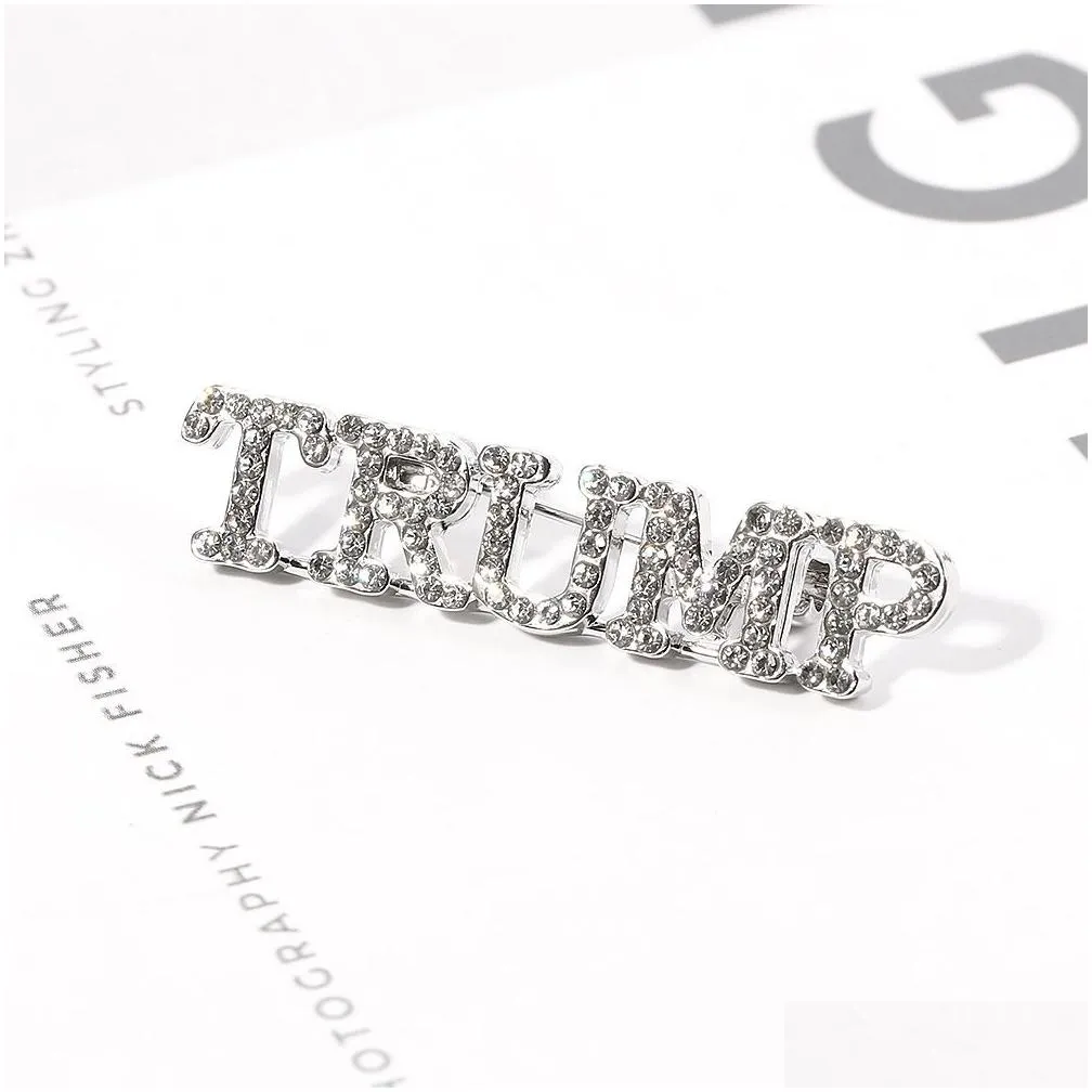 Trump Pins DIY Diamond Badge 2024 Trump Brooch