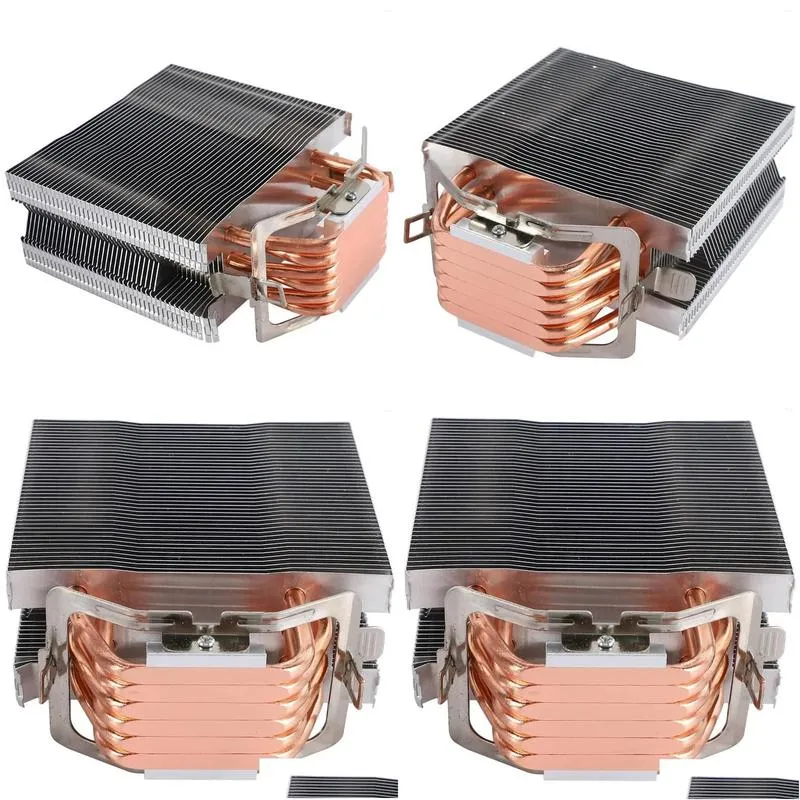 Spoons Fanless CPU Cooler 12Cm Fan 6 Copper Heatpipes Cooling Radiator For LGA 1150/1151/1155/1156/1366/775/2011 AMD