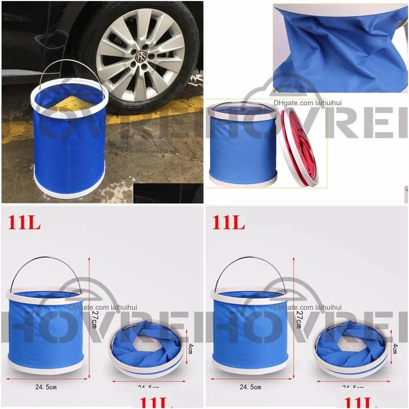 car organizer 11l multifunctional wash buckets folding bucket outdoor portable fishing retractable vehicle clean