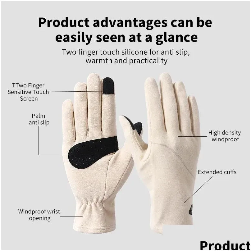 Gloves COLDPROOF Gloves for Women, Windproof and Warm Cycling Lining, Ski Gloves, Outdoor Cycling Sports Thermal guantes for Running