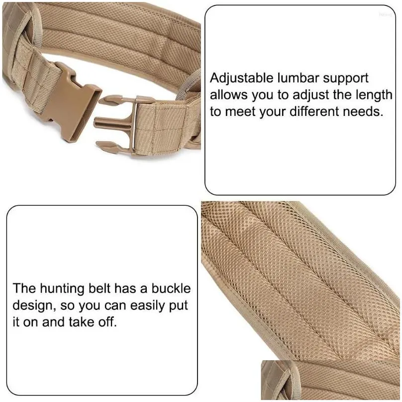 Waist Support Band Adjustable Hunting Belt Portable Buckle Girdle For Outdoor Activity CP