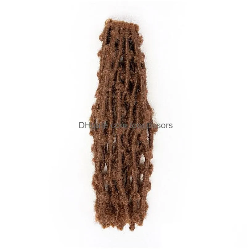 Butterfly locs Hair Extensions Nu for Women 36 Inches Soft Crochet Braids Synthetic Brown Blonde Goddess Faux Locks1645145