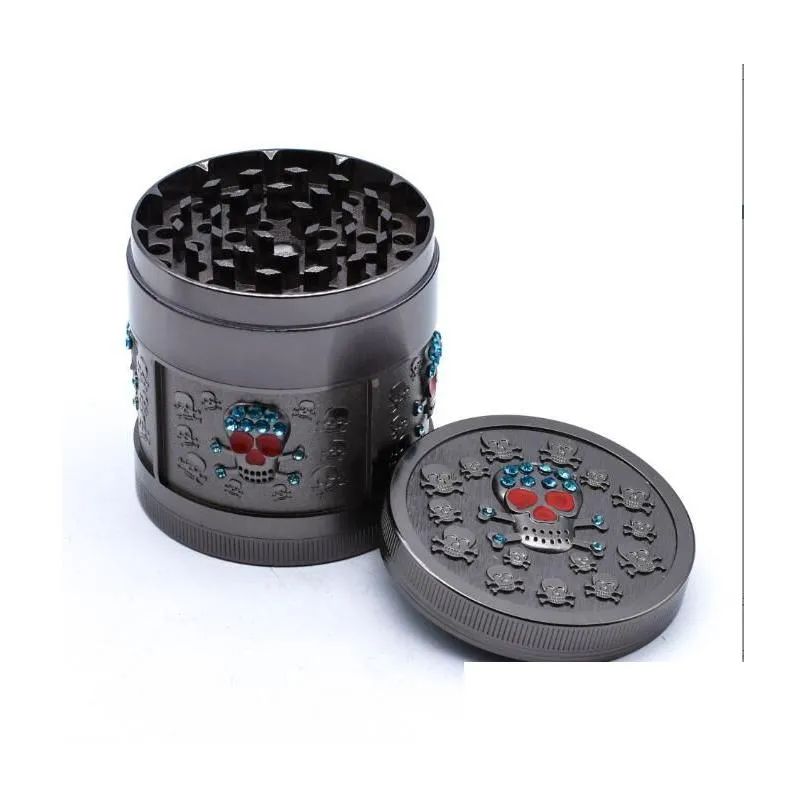 Latest Diamond Skull Head Grinders Smoking Tool 63mm 4 Layers Metal Grinder Zinc Alloy Herb Tabacco Crusher Abrader