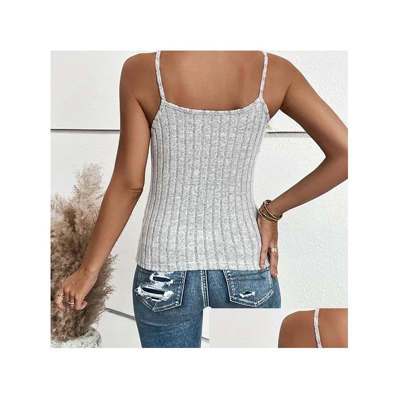 European fashion Designers women`s tops Hot selling womens Knitted Tank sex tees Summer Slim Sleeveless Elastic short top