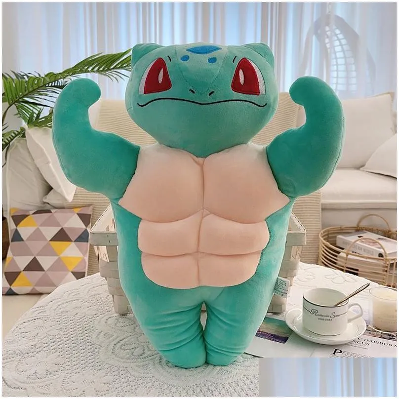 Wholesale cute muscle animal plush toys Children`s games playmate room decor sofa throw pillows Holiday gifts