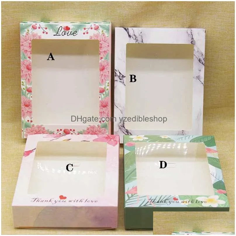 cardboard packing box with window marble general packing box exquisite gift box
