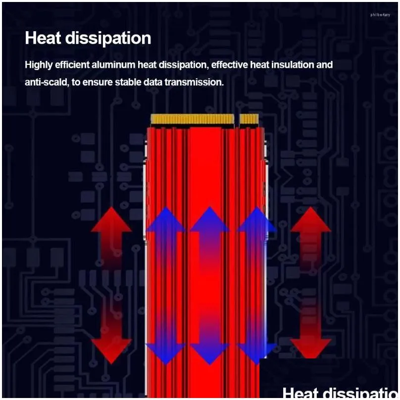 Computer Coolings M.2 SSD Cooler Aluminum Alloy Hard Disk Heat Dissipation Radiator M2 NVME 2280 Solid State DriveThermal Pad