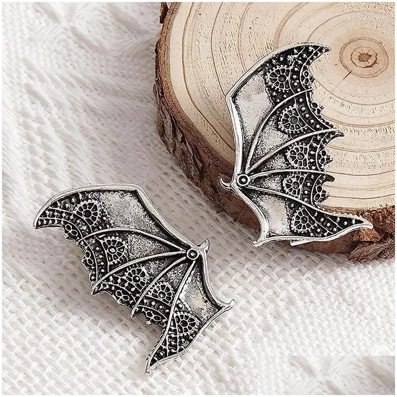 Hair Accessories 2 Pieces/Set Black Bat Wing Clips For Women Punk Gothic Vampire Devil Wings Girl