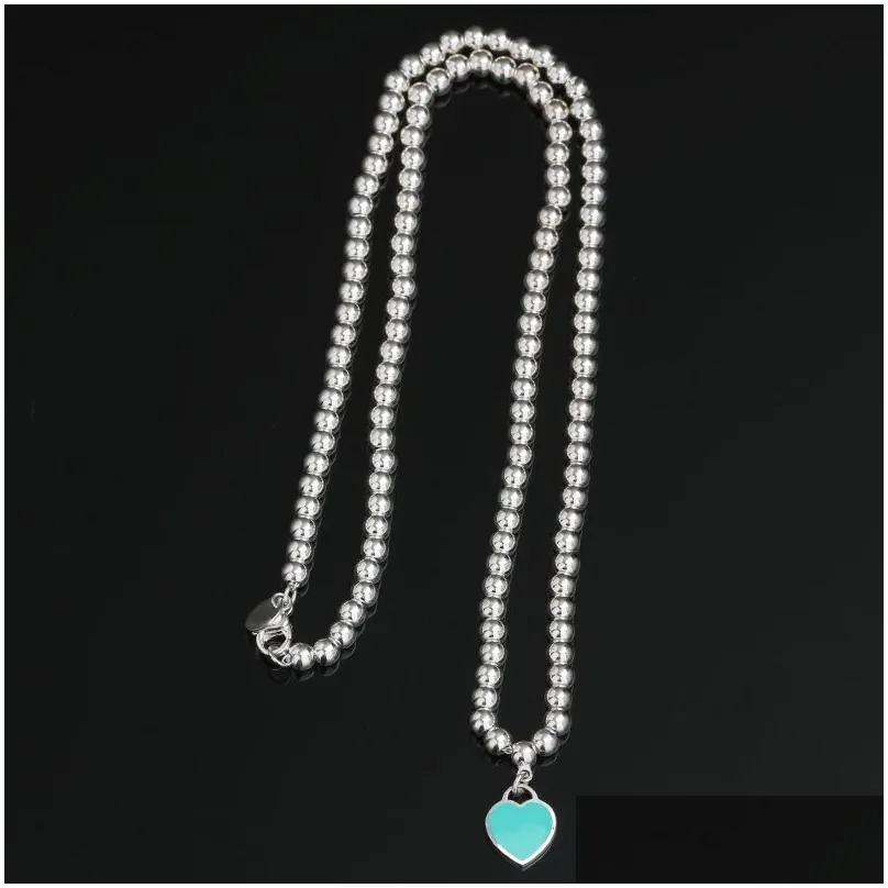 s925 beaded pendant necklace bracelets love ring multi-heart bracelet designer jewelry