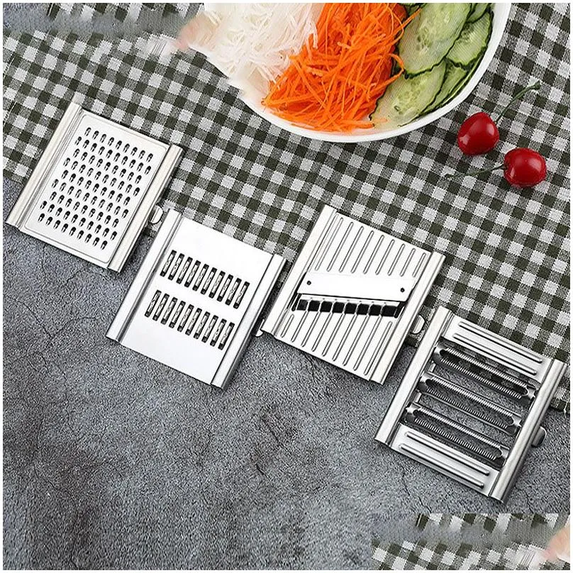 4in1 vegetable slicer multifunctional fruit slicer manual food grater vegetable grater cutter potato shredders household potato grinders kitchen stuff