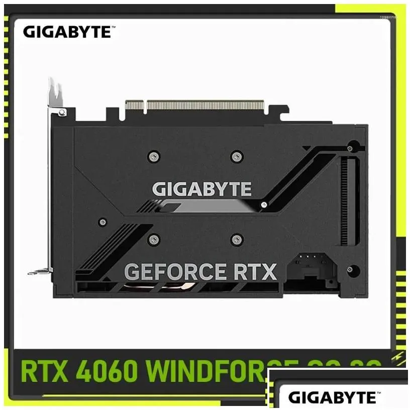 Graphics Cards Gigabyte Geforce Rtx 4060 Windforce Oc 8G Card 8Gb 128-Bit Pci-E 4.0 Gddr6 Video Double Fans Overlocking Drop Deliver