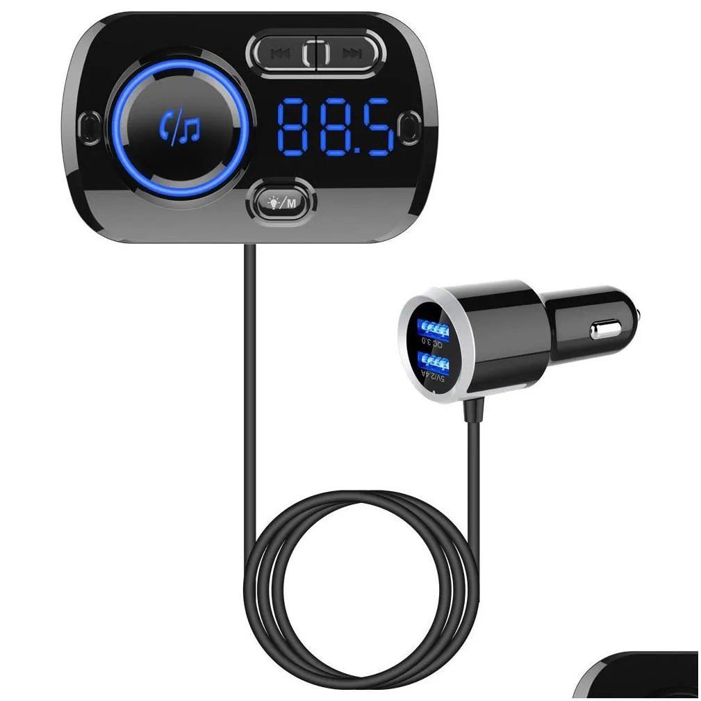 BC49BQ Bluetooth Cars Mp3 Player Wireless Car  USB Hands Free Calling Fm Led Display Car Kit Support 2 Phone Connection