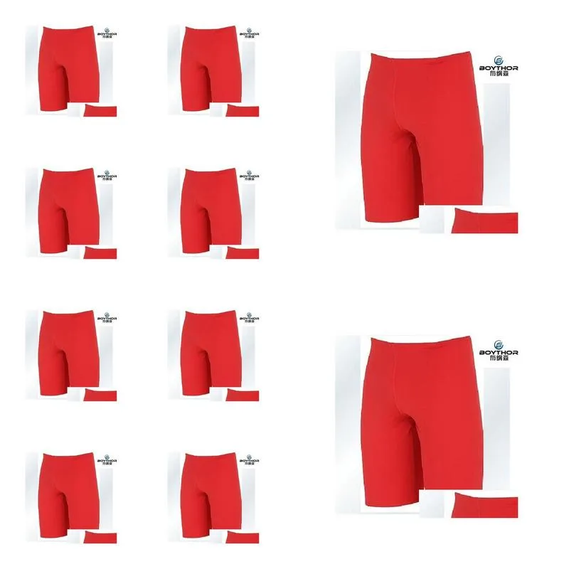 set Free shippingBrand new BOYTHOR Private customized Men`s swimming trunks Sexy red lowwaist swimsuit Young middleaged