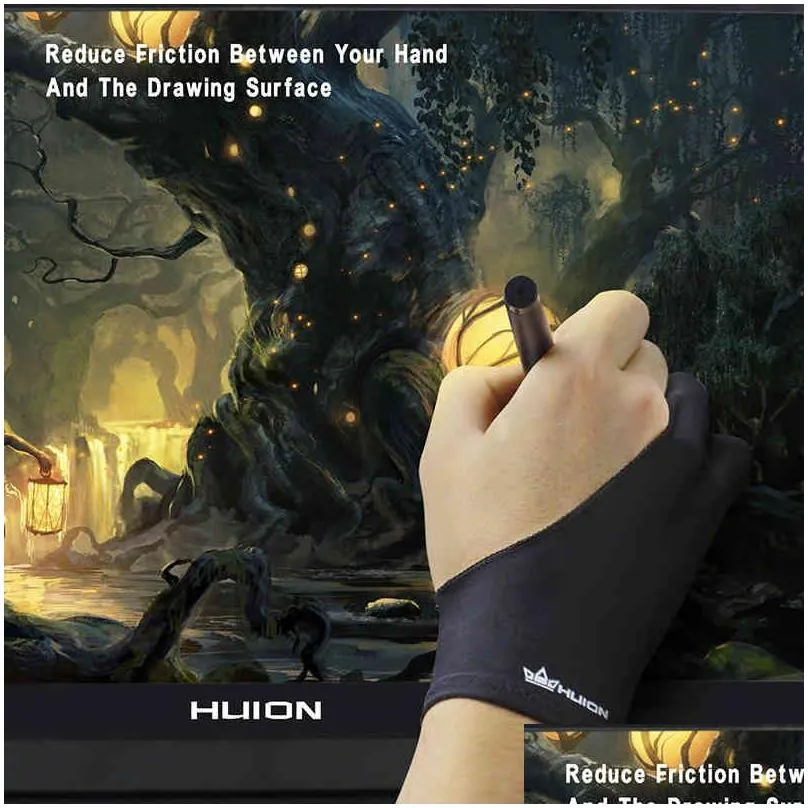 Huion Antifouling Glove Graphics Pen Monitor Digital Drawing Tablet Light Box Tracing Board Size 1 PC6336038