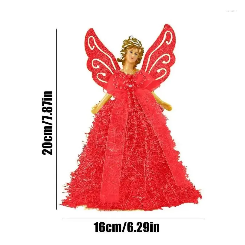 Christmas Decorations Angel Tree Topper Treetop Figurine Elegant 8in Party Favors For Home And