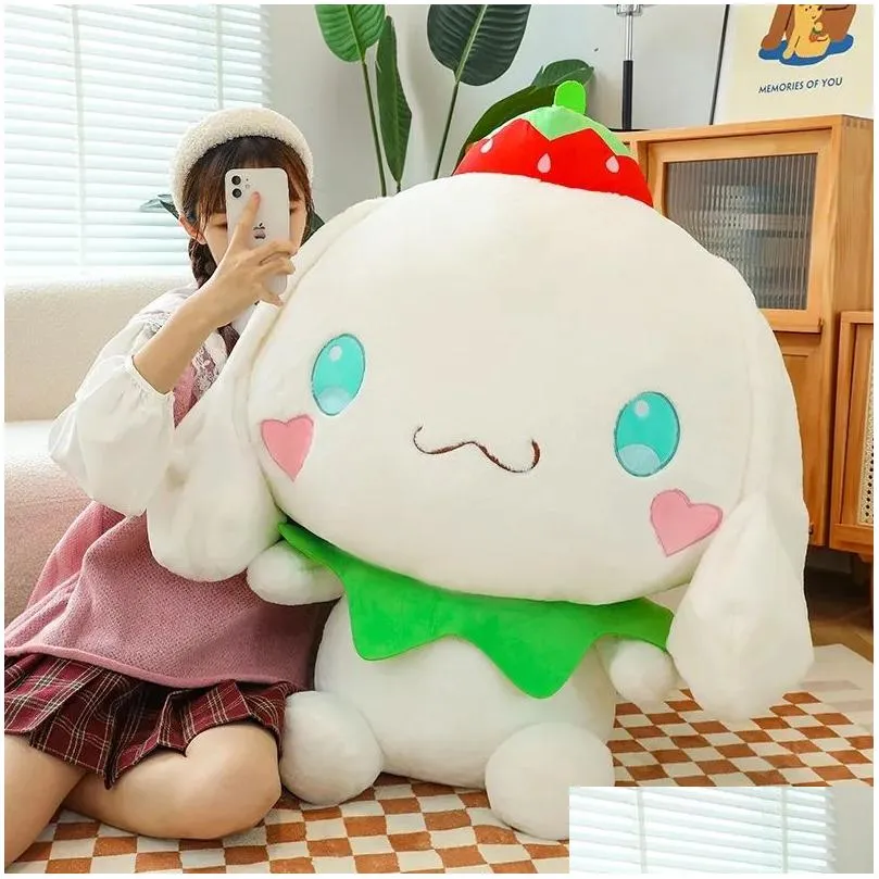 2024 Wholesale 45cm New Strawberry Kuromi Plush Toy Toy Cute Girls Pillow Flower Dress Melody