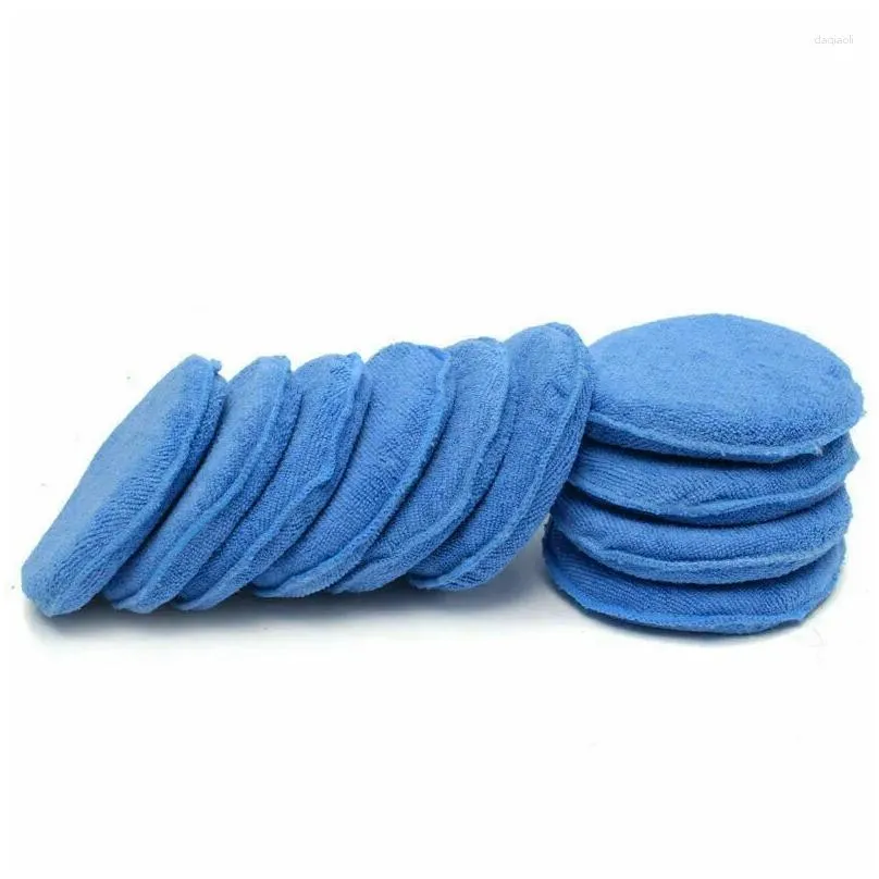 Car Wash Solutions Durable Polishing Pad Wax Foam Sponge Replacement Cleaning Kits Equipment Microfiber 10pcs Supplies