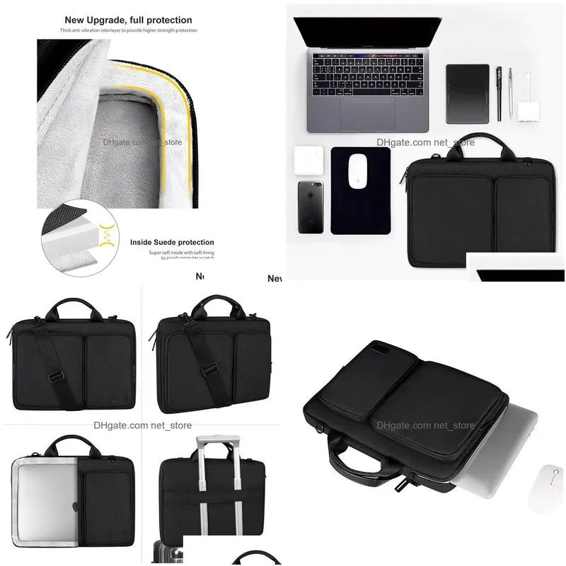 Backpack Laptop Cases Backpack Shoder Bag 13.3/14.1/15.4/15.6 Inch Waterproof Notebook Sleeve Case Lightweight Messenger Briefcase
