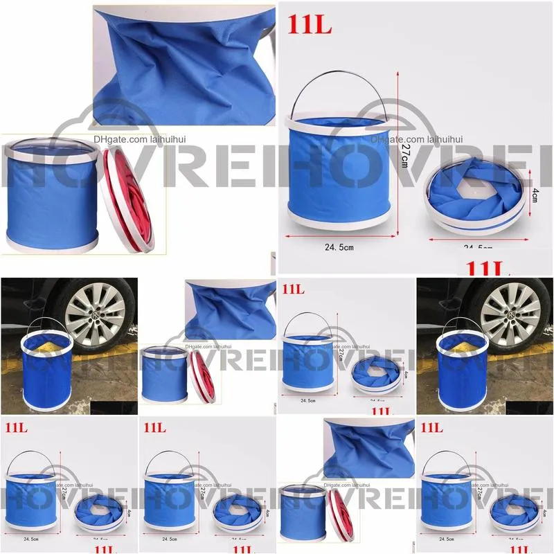 car organizer 11l multifunctional wash buckets folding bucket outdoor portable fishing retractable vehicle clean