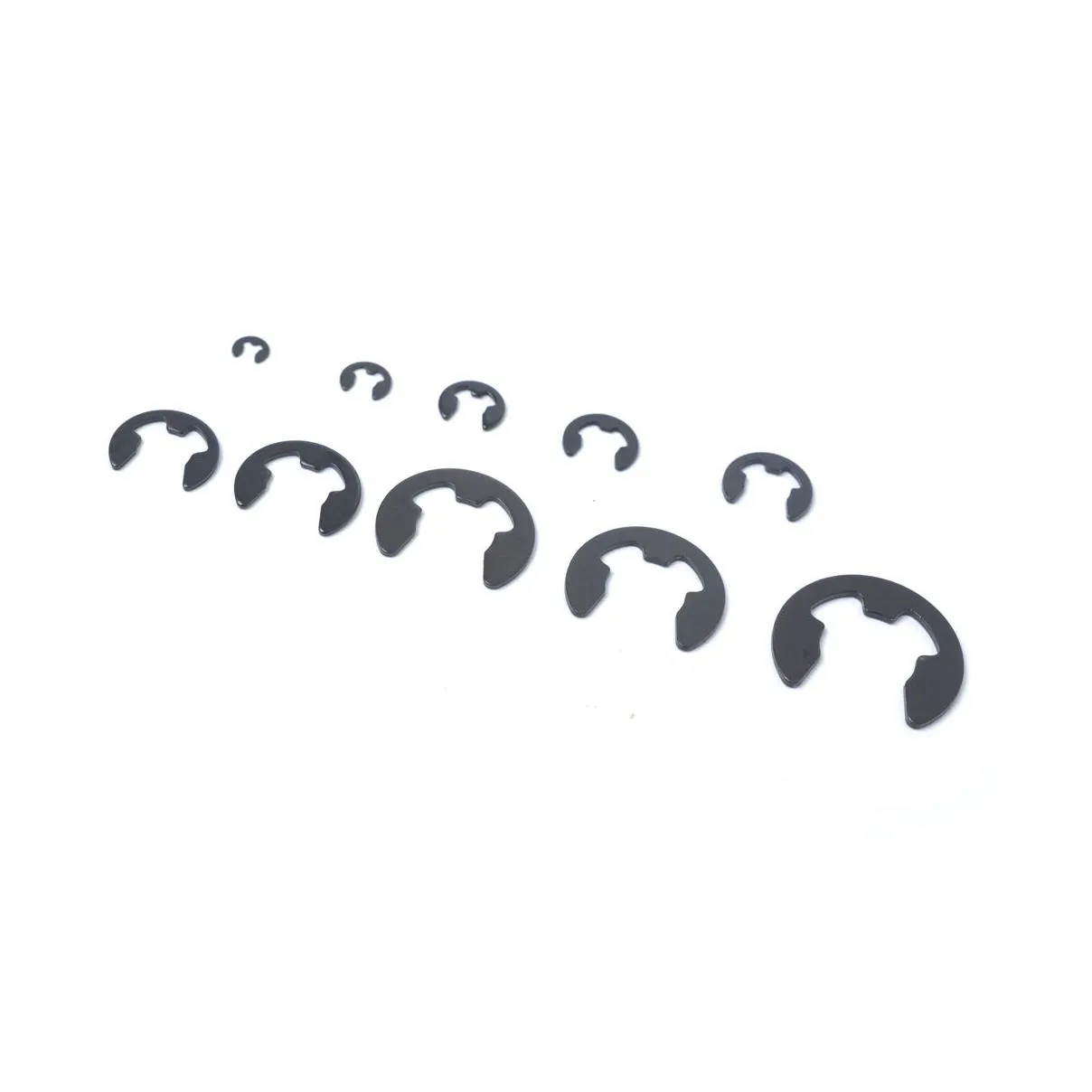 Spring Steel 65Mn Universal Hole Retaining Ring Shaft Buckle Circlip Open Type Outer 160 Piece Set Auto Parts