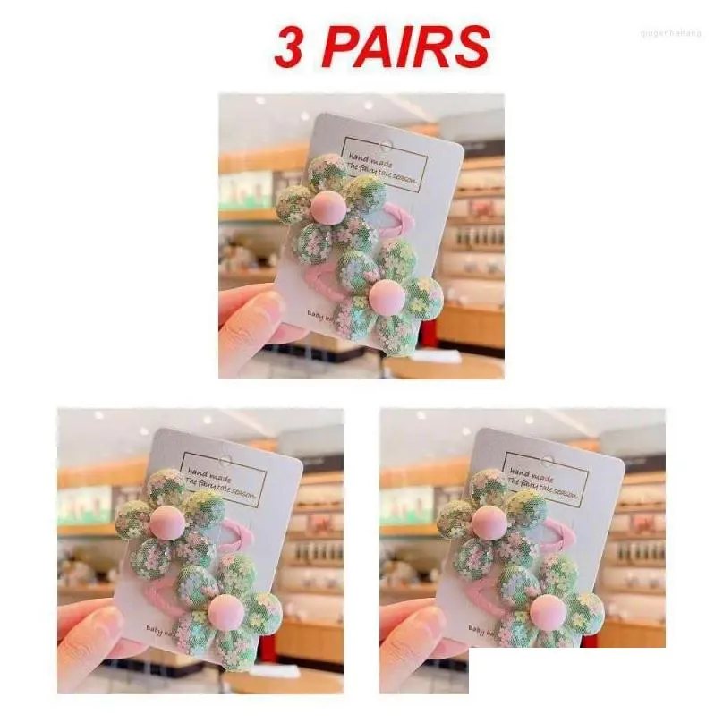 Hair Accessories 1/2/3PAIRS Bangs Clip Multi Scenario Use High-quality Fabric Bb Baby Product Hairpin Flower Design Smooth