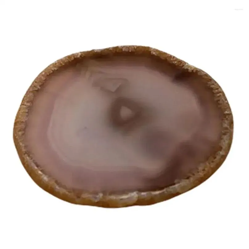 Table Mats Cup Mat Sliced Smooth Surface Stone Decorative Creative Natural Agate