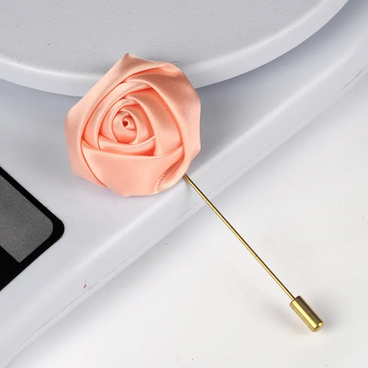 Pins, Brooches Mens Lapel Pins Handmade Rose Flower Boutonniere Stick For Man Suits Jewelry Accessories Drop Delivery Dhczx