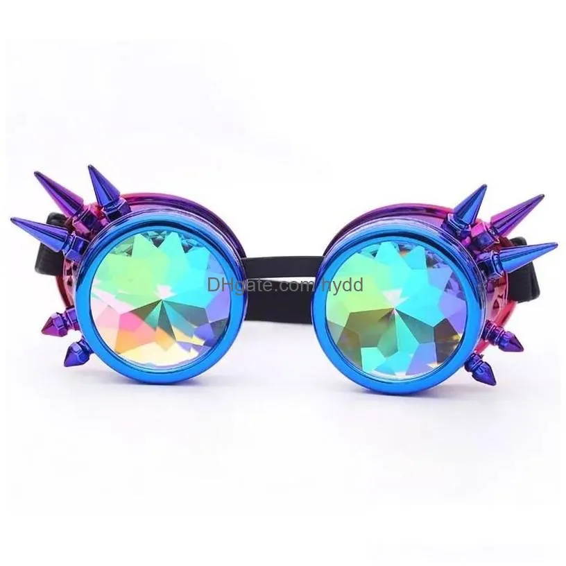 ski goggles florata men women welding gothic steampunk cosplay antique spikes vintage glasses eyewear drop delivery sports outdoor