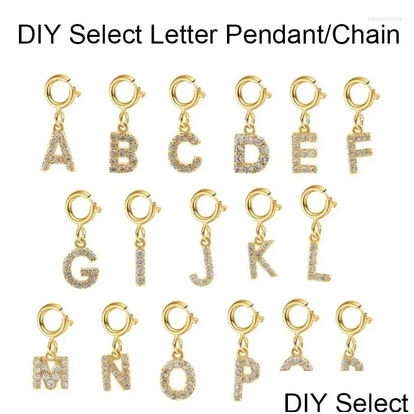 Chains Gold Color Necklace For Women Choker 316L Stainless Steel Chain Clavicle Letter Initial Name Jewelry Wholesale