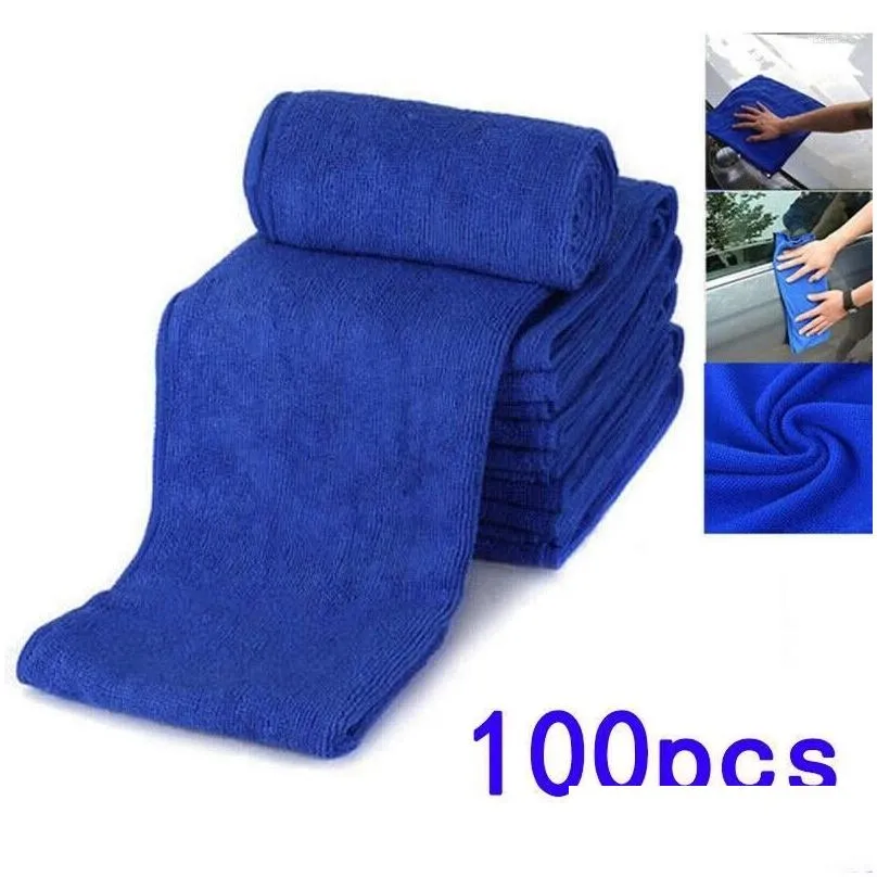 Car Wash Solutions 200 Pcs No-Scratch Rag Polishing Dust Rags 30Cmx30cm Microfiber Cleaning Cloth Towel