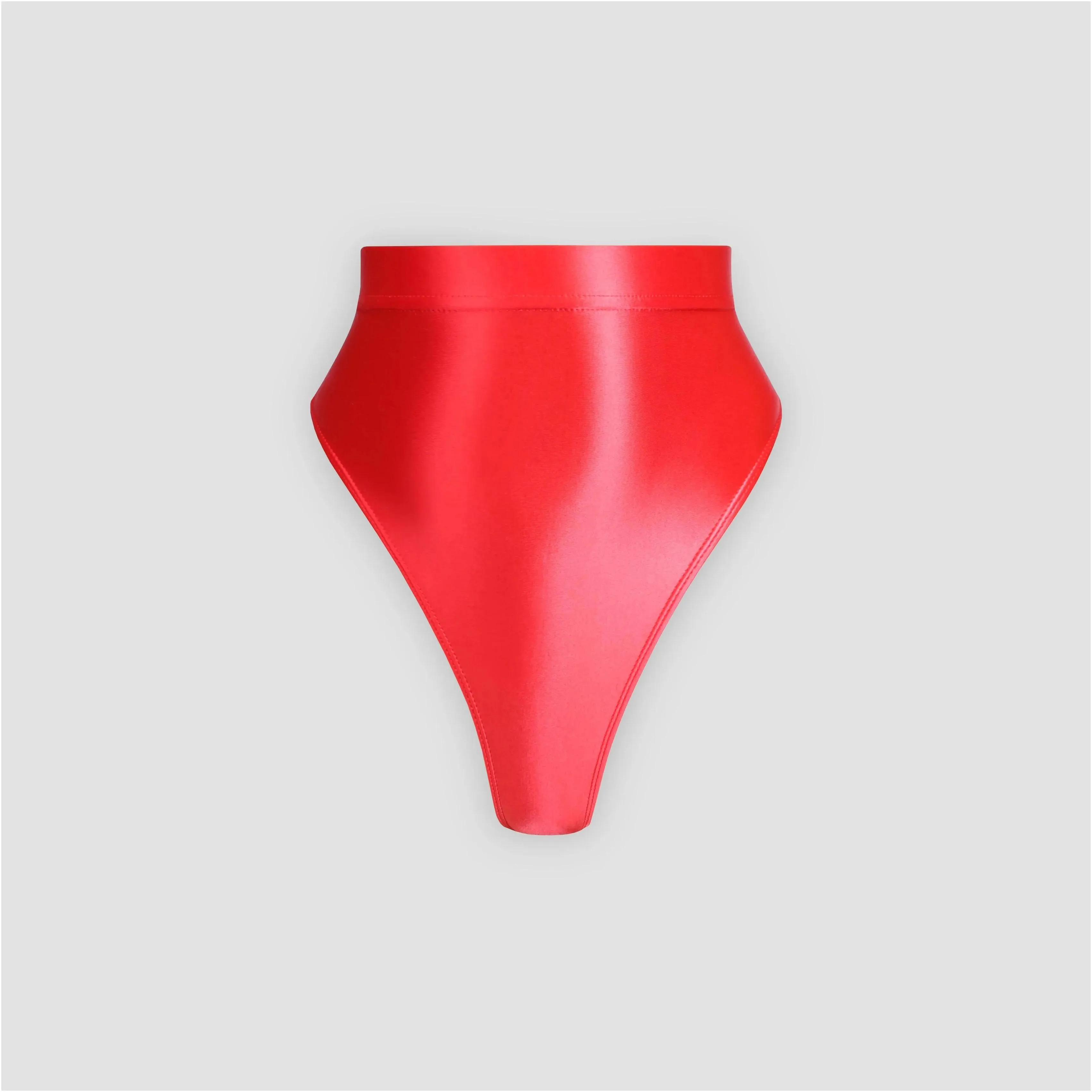 set XCKNY Sexy gloss Thong Bikini Bottoms with Buttocks Silky Solid Bikini High Waist Tights Underpants Oily swimming trunks