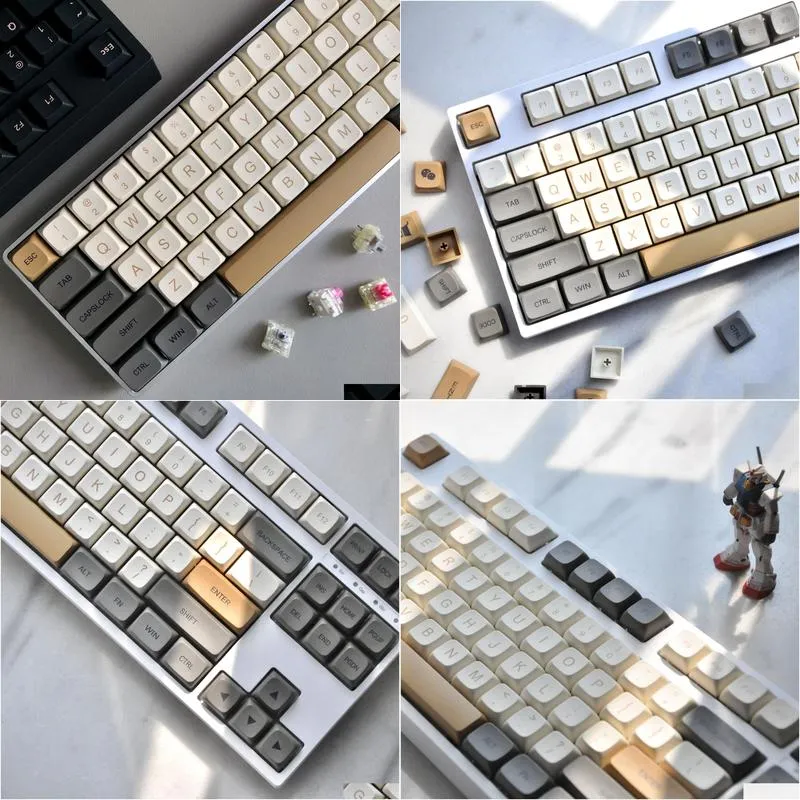 Accessories 138 Keys Dusk Key Cap For MX Switch Mechanical Keyboard XDA Profile PBT Dye Subbed Keycaps MG With 7.0U Spacebar ISO Enter