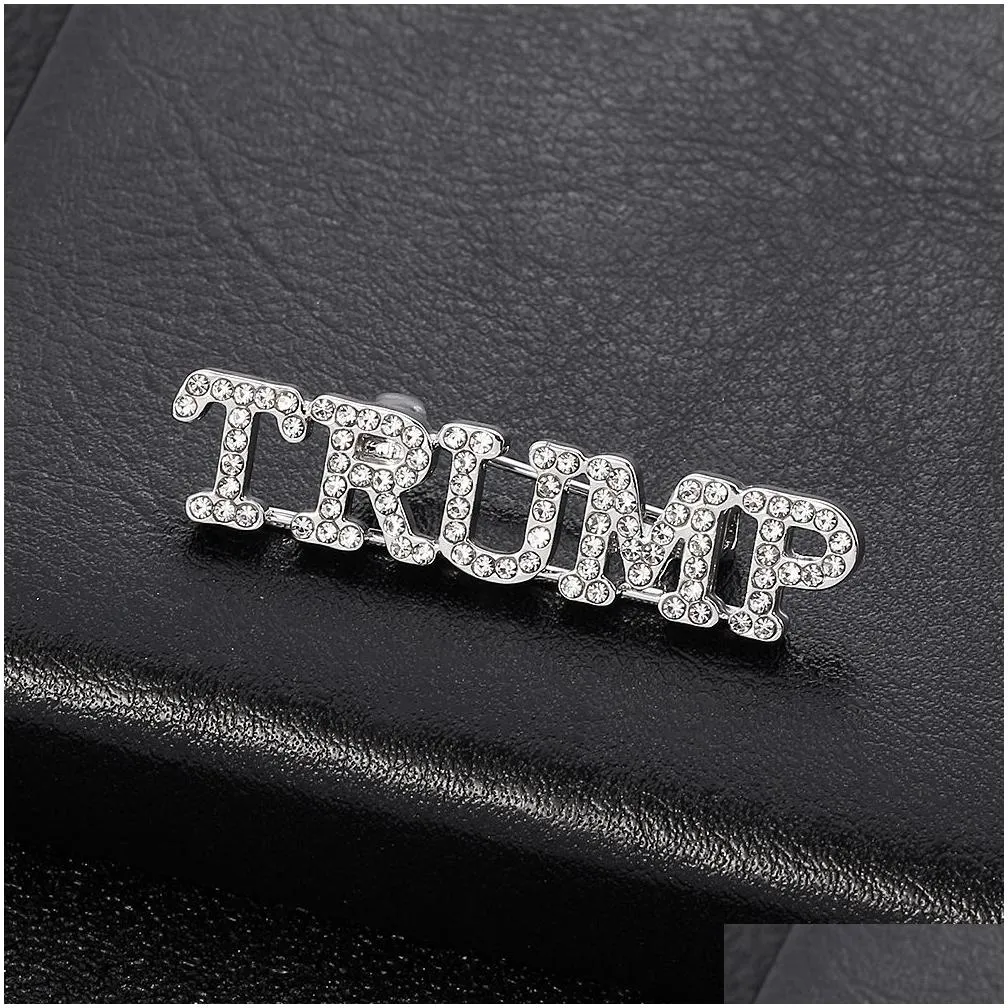 Trump Pins DIY Diamond Badge 2024 Trump Brooch