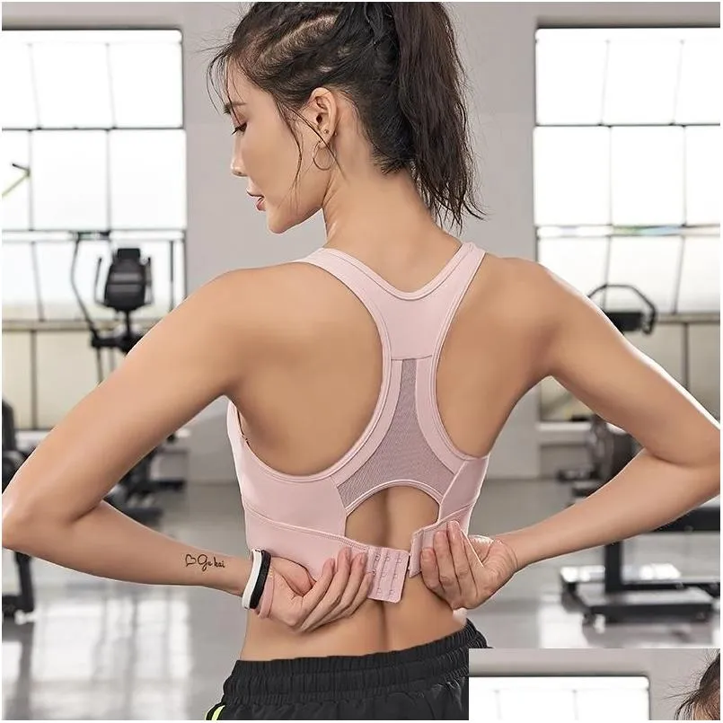 set Bralette Wireless Padded Green Sports Bra Mesh Crop Top Running Fitness Yoga Gym Brassiere Sport Bras Women Push Up Sportbh