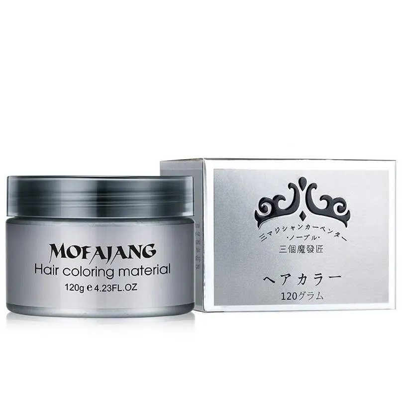 Mofajang hair wax for styling Pomade Strong style restoring big skeleton slicked 9 colors