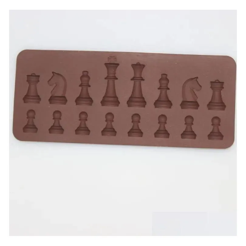 New International Chess Silicone Mould Fondant Cake Chocolate Molds For Kitchen Baking
