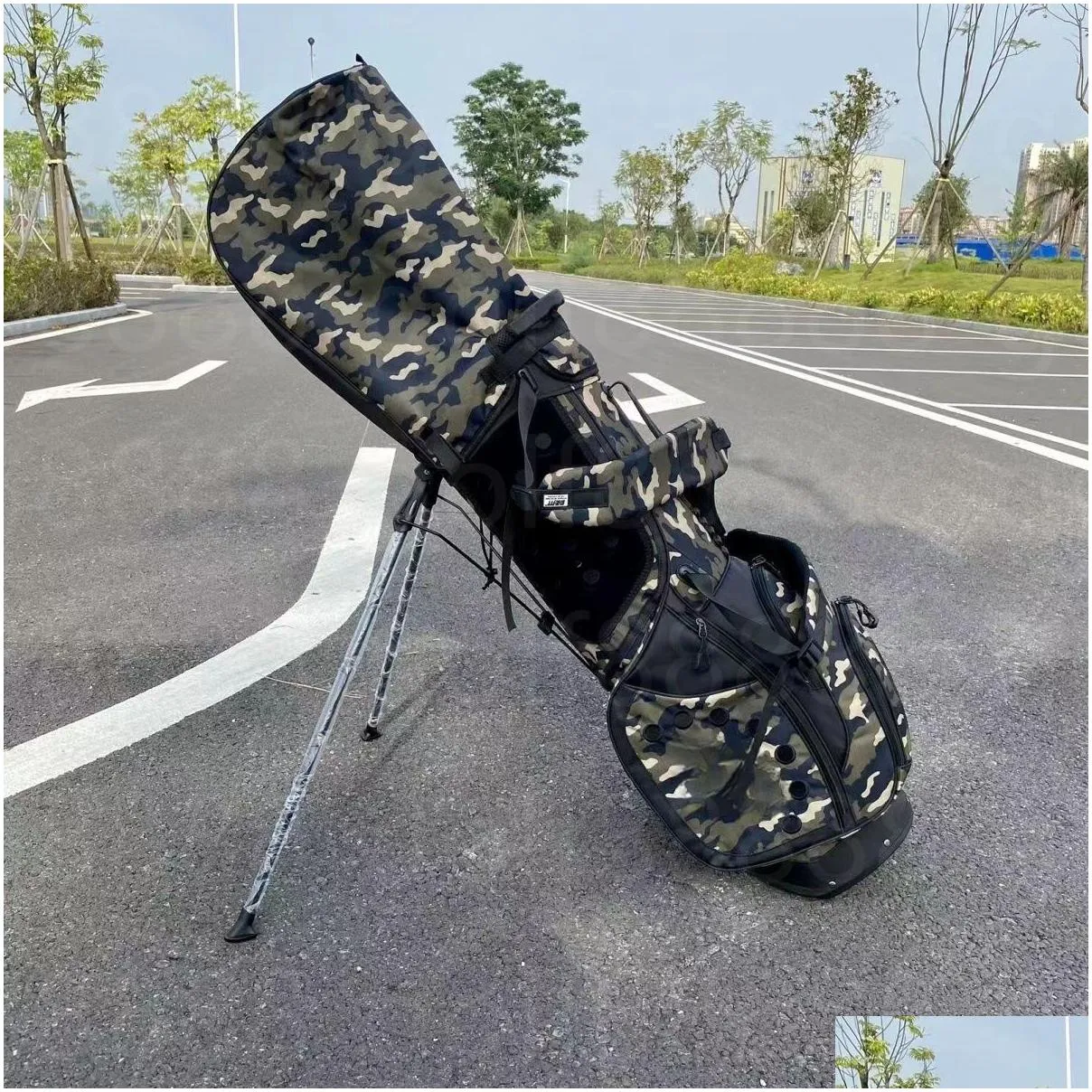 Clubs Camouflage Golf black circle T Stand Bags Golf Bags Large diameter and large capacity waterproof material Contact us to view pictures with