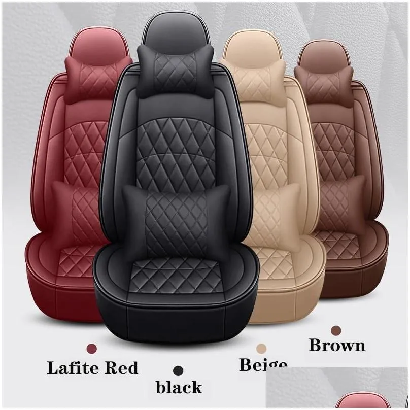 Covers Car Seat Covers PU Leather Cover For F10 E60 5 Series F11 G30 G31 E39 E61 F07 F18 G38 520i 530i 535i 540i Accessories