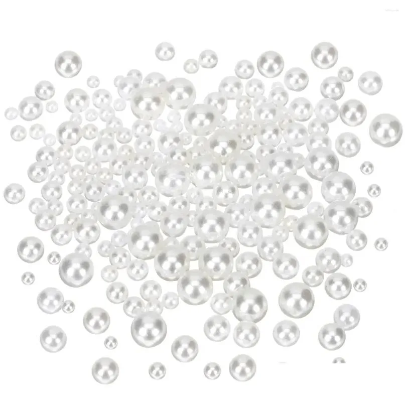 Vases 440 Pcs Pearl Ornaments Pearls For Crafts Filler Bead Plastic Round Beads Jewelry Making