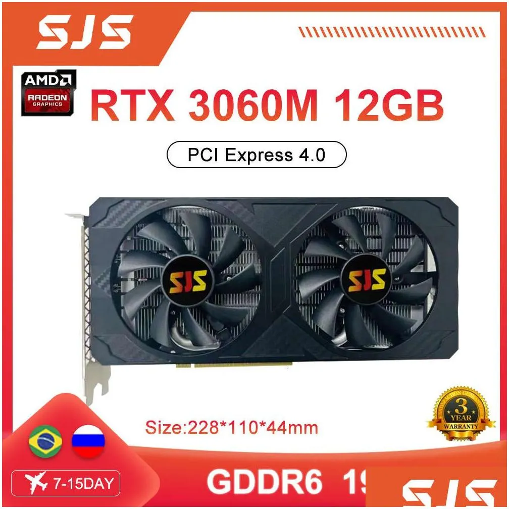 SJS RX 6600 RX 6600M RTX 3060M RTX 3070 RX 5500 XT GTX 1660S RTX 2060S 6GB 8GB 12GB Graphics Card GPU Video Card Support placa