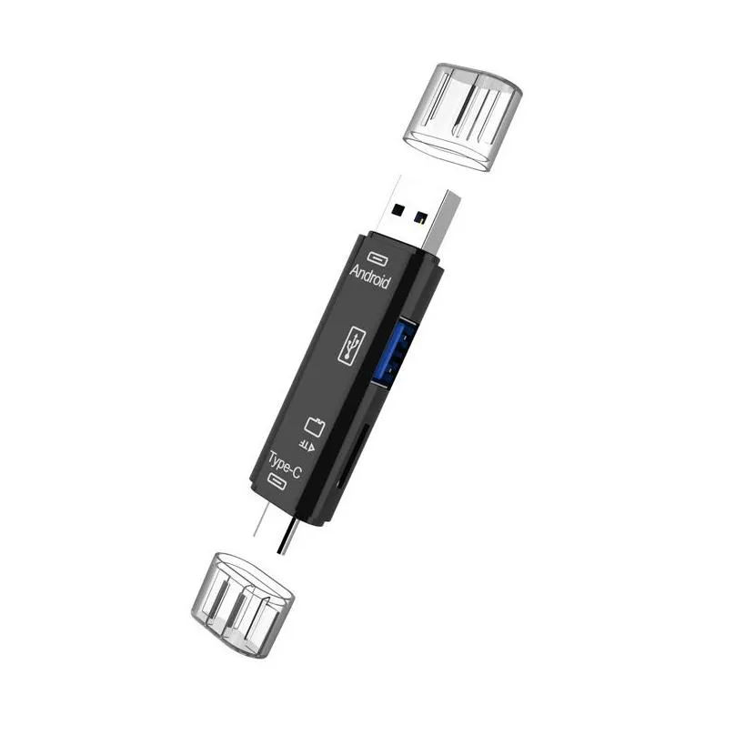 5 in 1 Multifunction Usb 2.0 Type C/Usb /Micro Usb/Tf/SD Memory Card Reader OTG Card Reader Adapter Mobile Phone Accessories