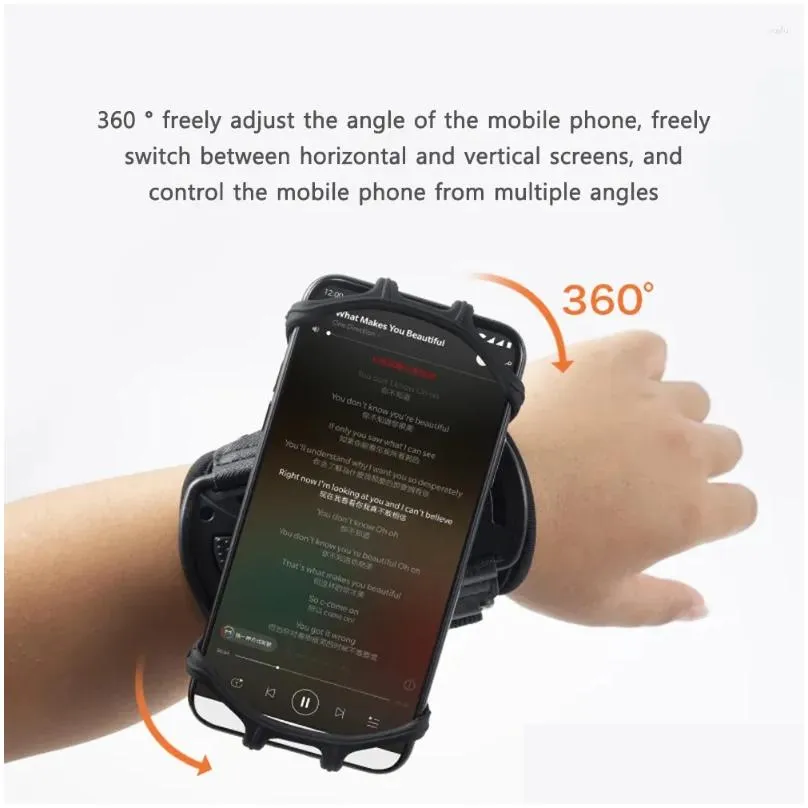 Outdoor Bags 360 Degree Rotation Armband Wrist Case Wearable Wristband Phone Adjustable Bag Removable For Running Cycling