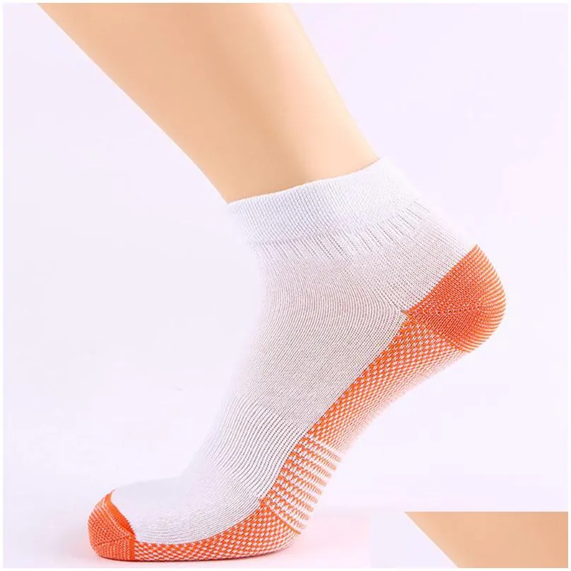 Mens Socks 5 Pairs Copper Fiber Compression Sports Men Women Unisex Foot Plantar Fasciitis Heel Spurs Arch Pain Meias Drop Delivery Dhzjs