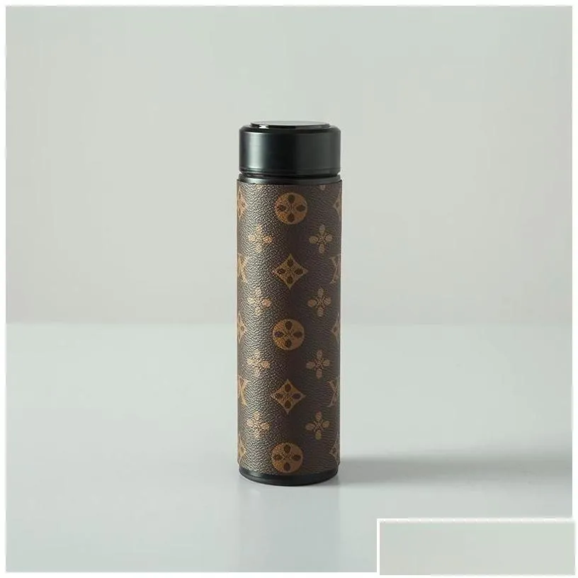 Water Bottles Fashion Brand Led Smart Mugs Temperature Display Lids Luxurys Designers Stainless Steel Tumblers Coffee Tea Cups Insat