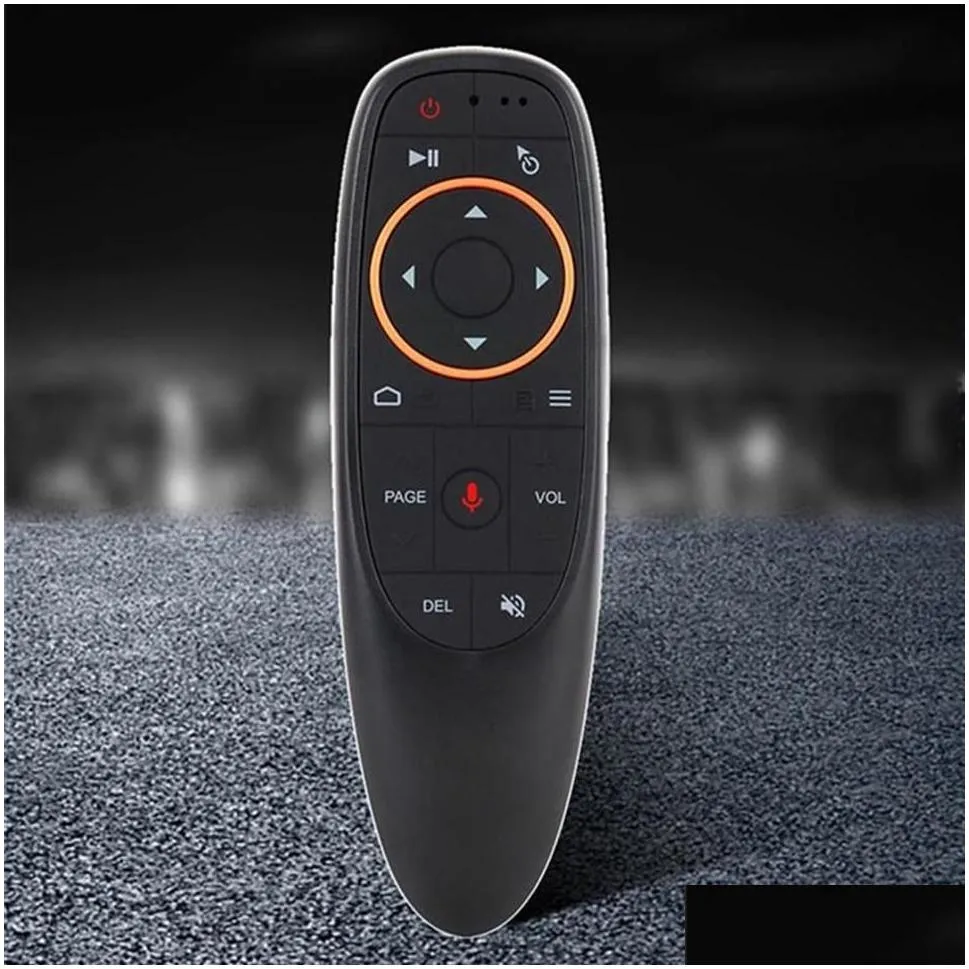 G10G10S Voice Remote Control Air Mouse with USB 24GHz Wireless 6 Axis Gyroscope Microphone IR Remote Controls For Android tv