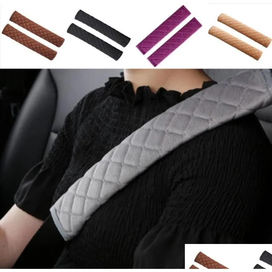 2pcs Car Seat Belt Pads Plush Soft Auto seat Seatbelt Cover Cushion Car Shoulder Strap Protector Automobile Seatbelt cover7203516