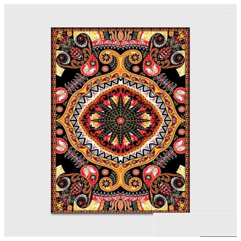 Carpets Turkish Ethnic Style Vintage Carpet For Living Room Colorf Boho Rug Floor Mat Bedroom Household Beautif Drop Delivery Home G Dhrhq