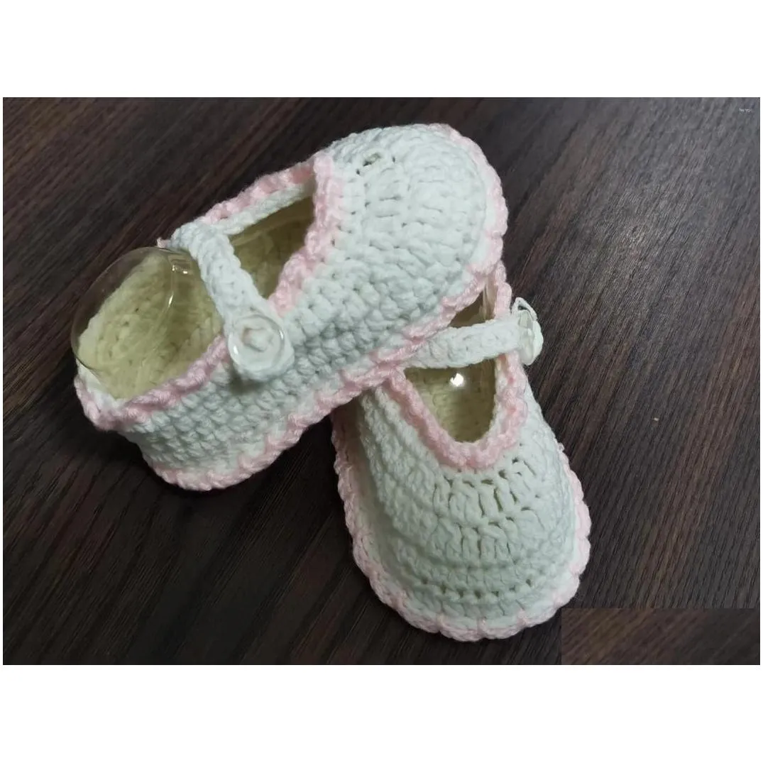 First Walkers Special Price Handmade Crochet Baby Sandals Spring Autumn Girls Shoes 11cm