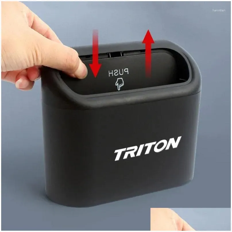 Interior Accessories Car Clamshell Trash Bin Hanging Vehicle Garbage Dust Case Storage Box For TRITON Auto Supplies